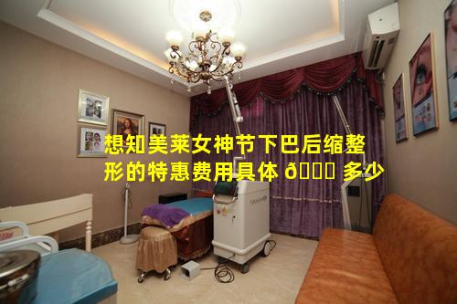 想知美莱女神节下巴后缩整形的特惠费用具体 🐋 多少